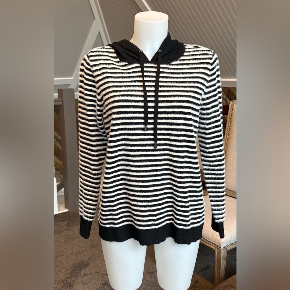 Chico’s Zenergy Luxe Cashmere Blend Stripe Pullover